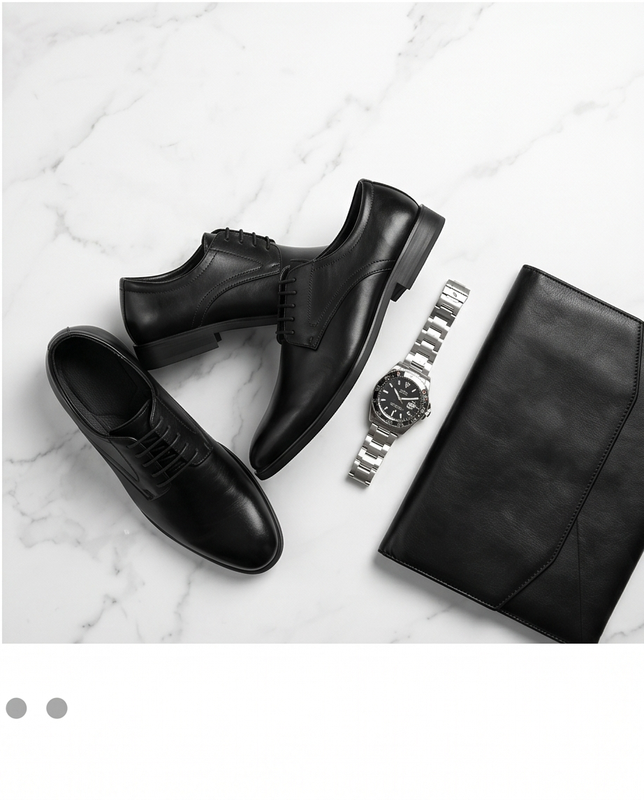2H #01A Black Formal Shoes