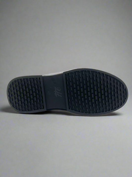 2H #E26249-85-506 Genuine Leather Black Casual Shoes