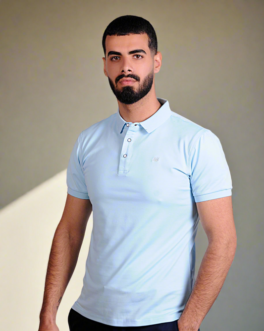2H #CX.2101 Blue Polo T-shirt