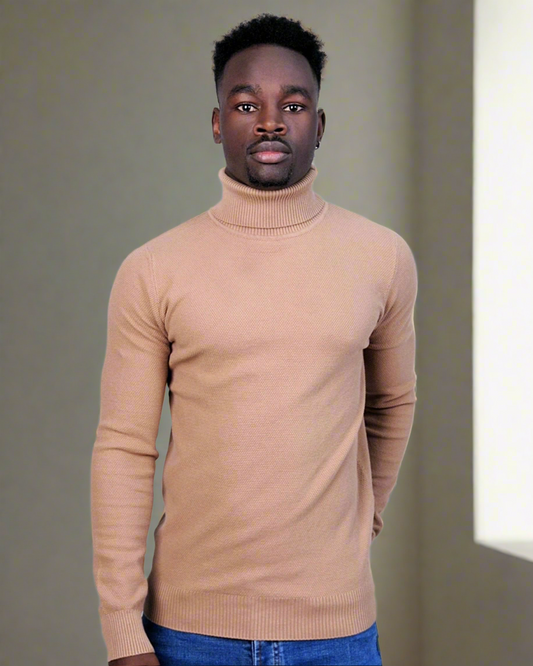 SALE! 2H #46033 Beige High Neck Sweater