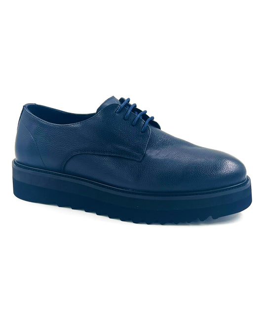 2H #S8018-97 Genuine Leather Navy Casual Shoes