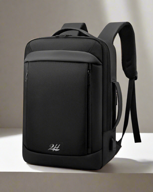 2H #2162 Black Duffle Back Bag