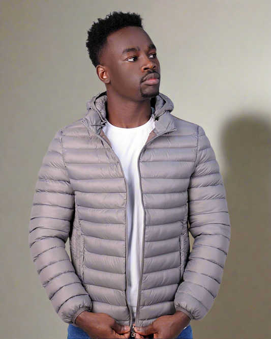 SALE! 2H Gray Lightweight Puffer Jacket