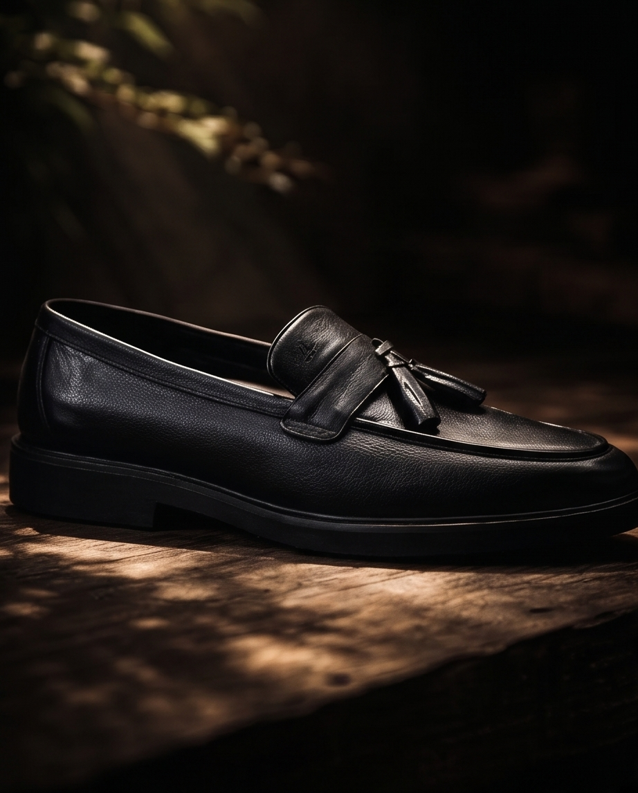 2H #14G Genuine Leather Black Formal Shoes