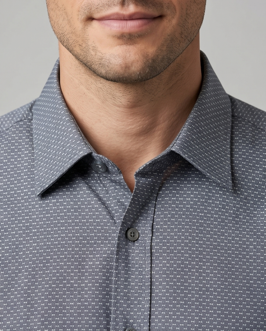 2H #180725 Dark Gray printed Shirt