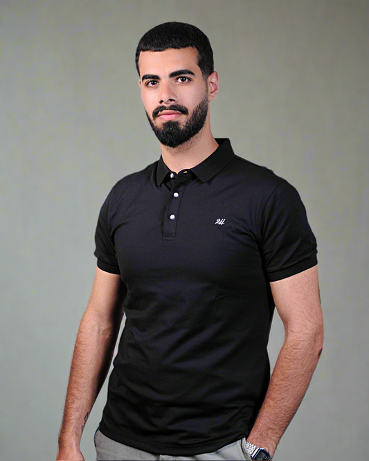 2H #CX.2101 Black Polo T-shirt