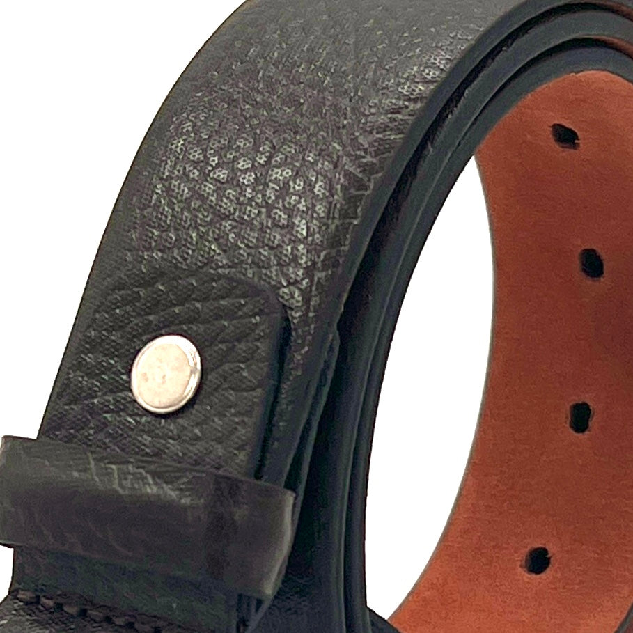 2H #EG Brown Embossed Belt Genuine Leather