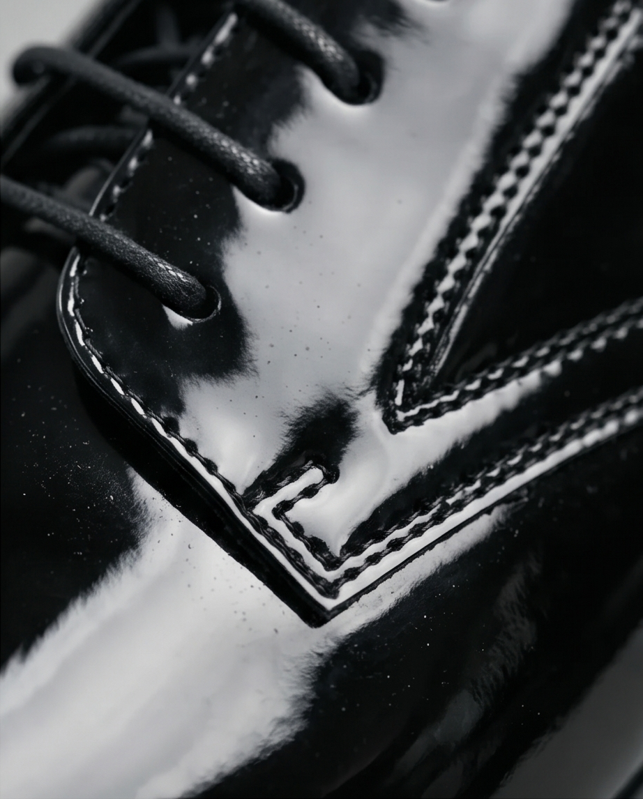 2H #01B Shining Black Formal Shoes