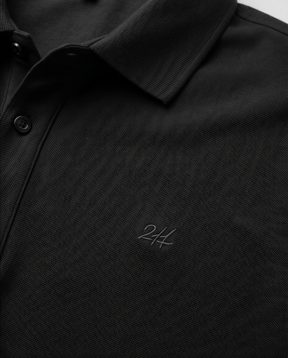2H #CX151 Black Polo T-shirt