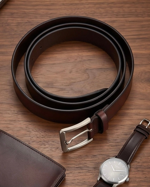 2H #9216 Brown Leather Casual Belt