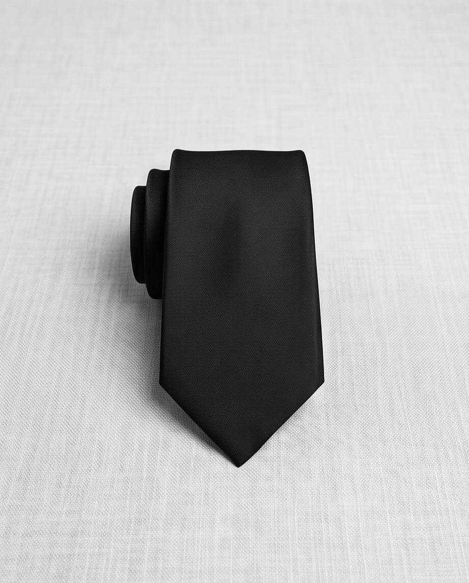 2H Black Necktie