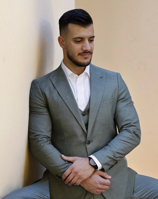 2H Green Suit 2 Pieces
