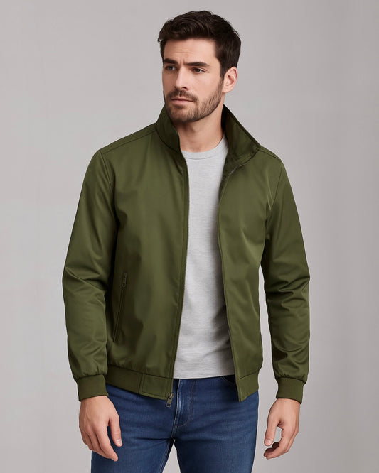 2H #8091 Olive Green Lightweight Casual Jacket