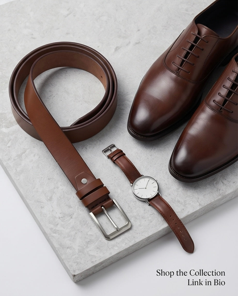 2H Havane Genuine Leather Casual Belt
