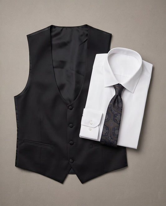 2H Black shiny Vest