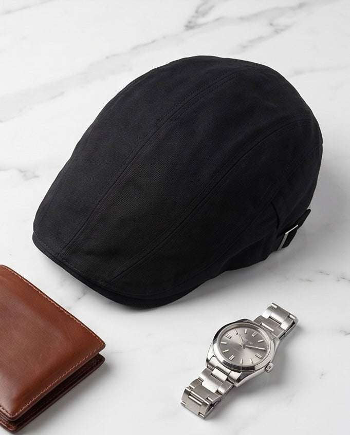 2H Black cotton Cap