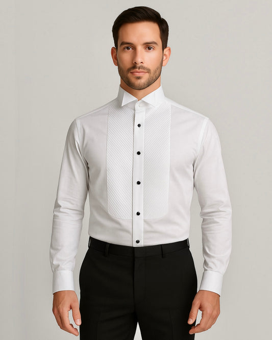 2H #221025 White Wedding Shirt