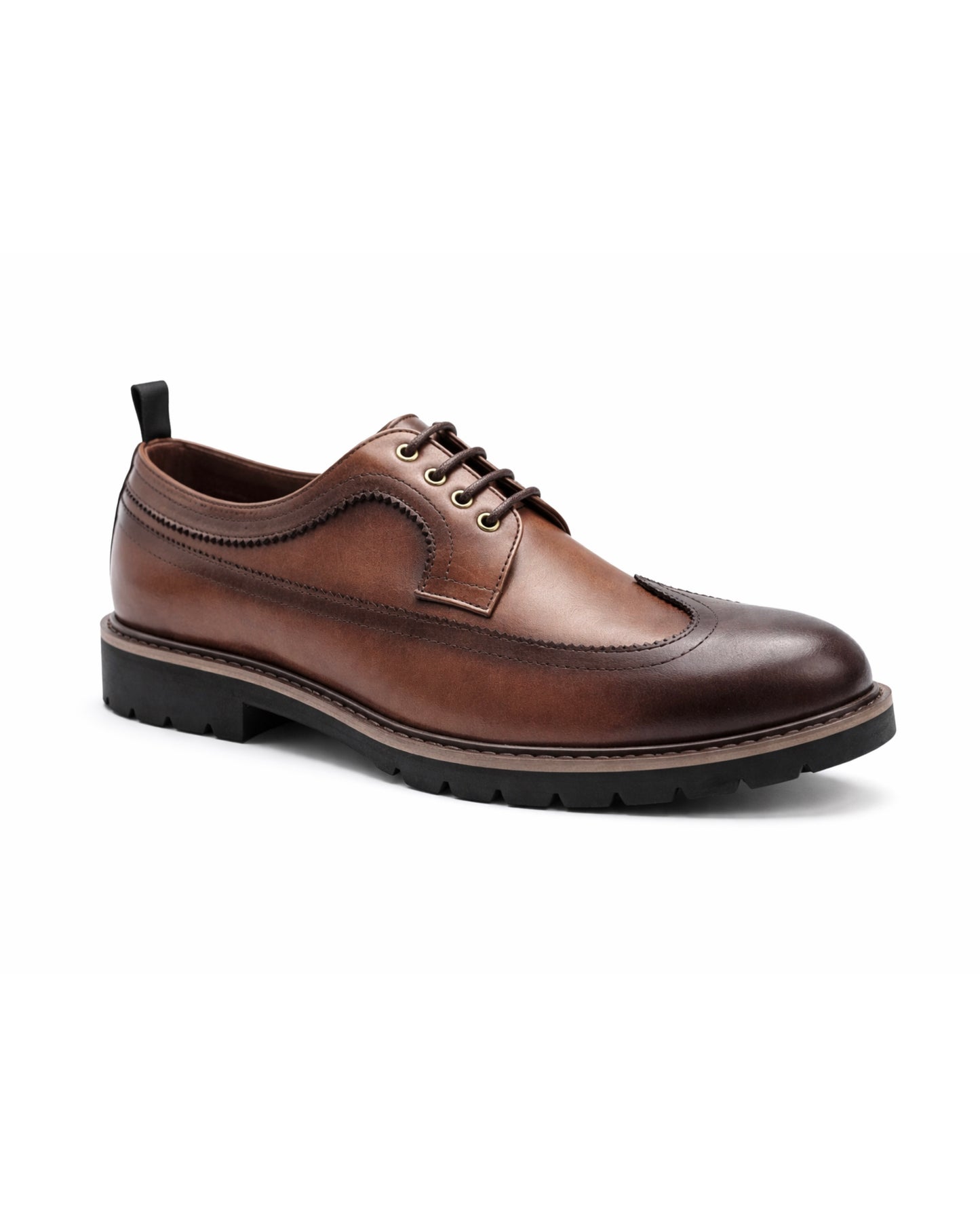 2H #010 Genuine Leather Brown Classic Shoes