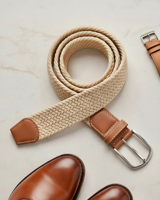 2H Beige Elastic Belt
