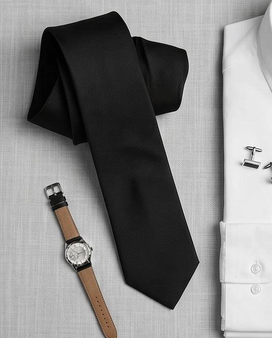 2H Black Necktie