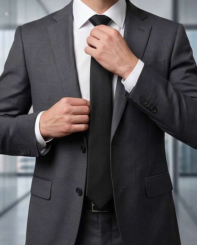 2H Black Necktie
