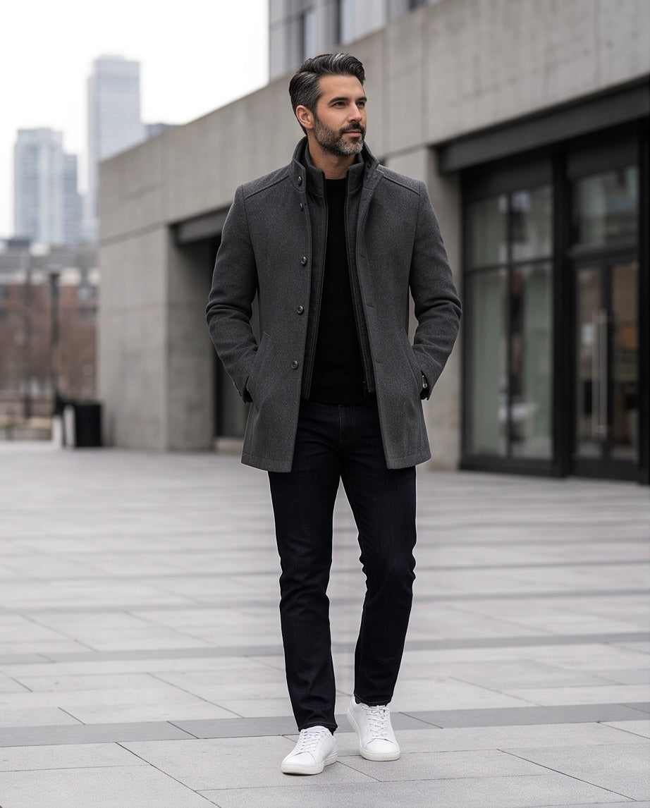 2H Gray Coat Jacket