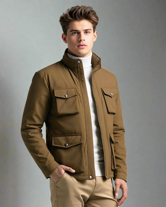 2H #88166 Khaki Casual Jacket