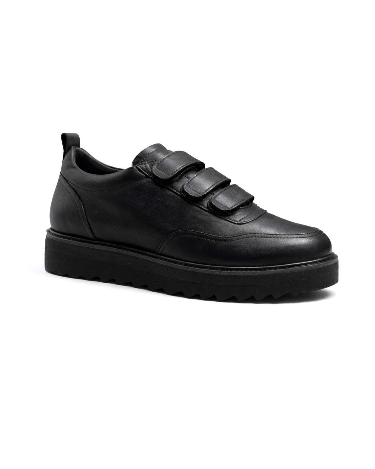 2H #S8042-26 Genuine Leather Black Casual Shoes