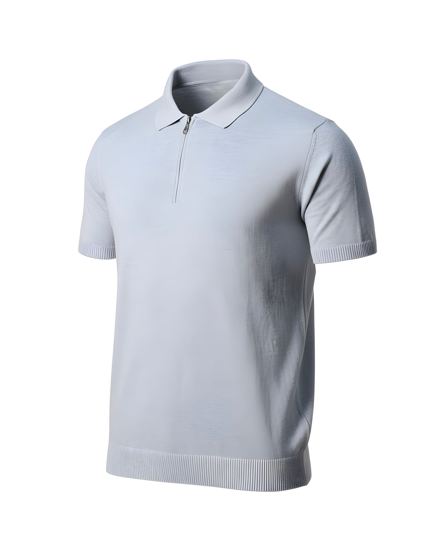 2H #2001-40 Gray Cotton Knitted Polo T-Shirt