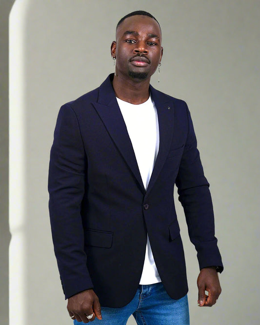 2H #26924 Navy One Button Blazer