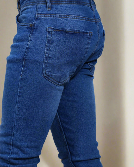 2H #TR.Dark Blue stone wash jeans Pant Slim Fit
