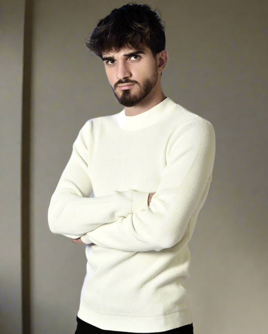 SALE! 2H #46036 Pure Cotton High Neck Sweater