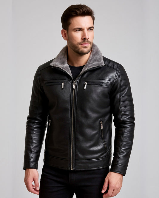 2H #209 Black Leather Jacket