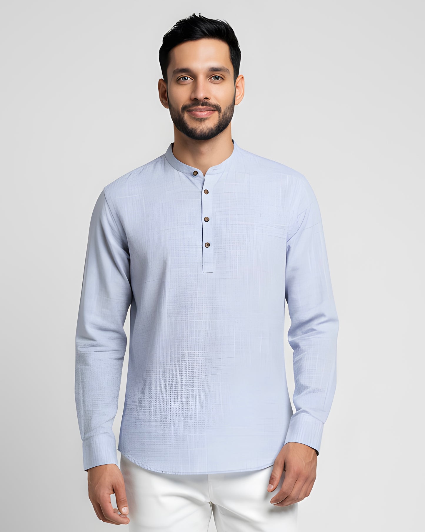 SALE! 2H Blue Linen Three-Button Shirt