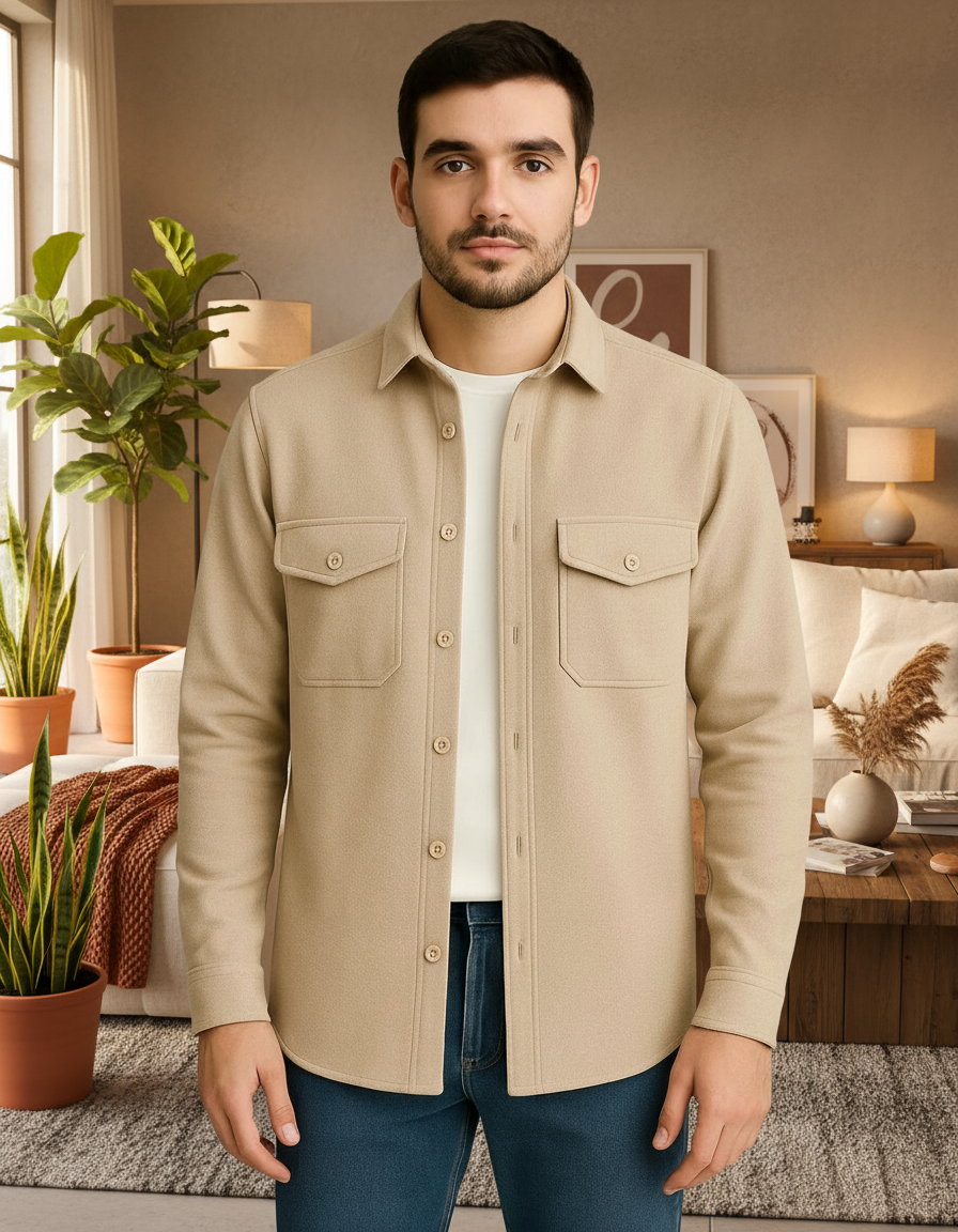 2H #111025 Fleece Casual Shirt