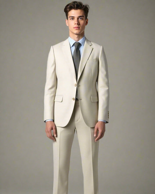 2H Light Beige Formal suit