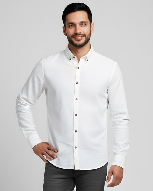 SALE! 2H White Linen Shirt