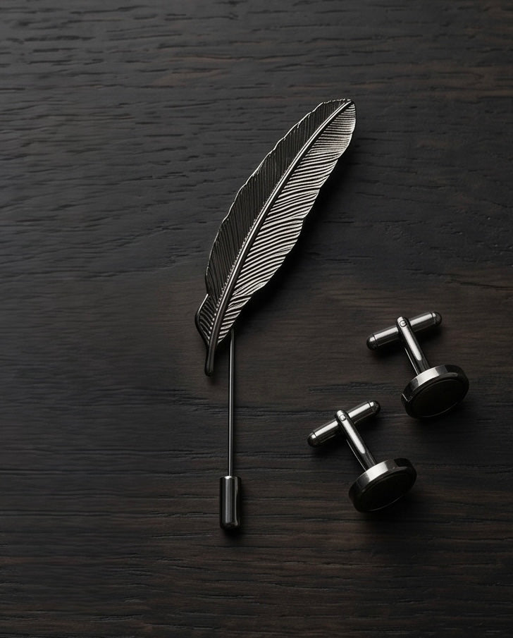 2H #ST08-B BLACK Pick Lapel Pins