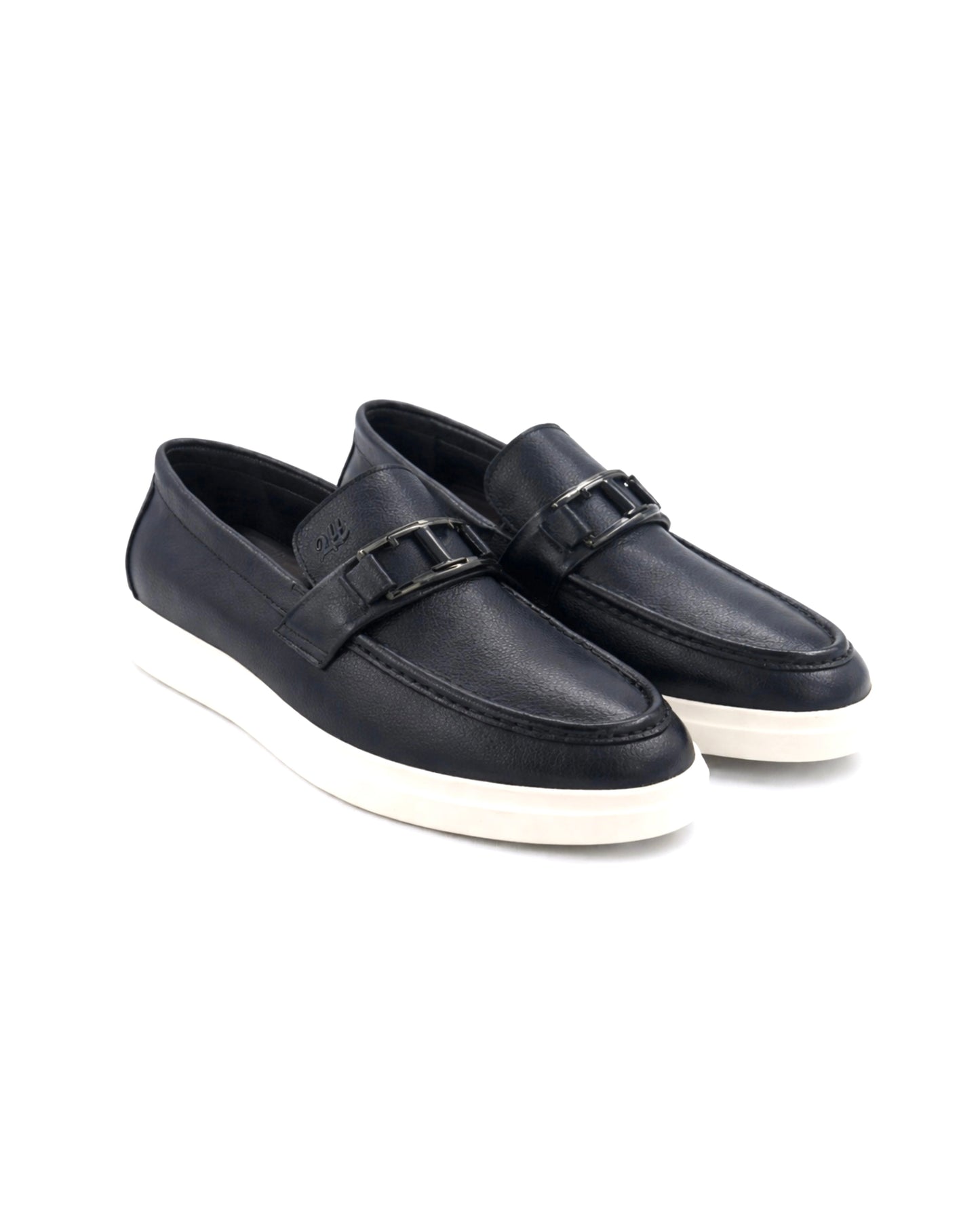2H #22 Genuine Leather Black Casual Shoes