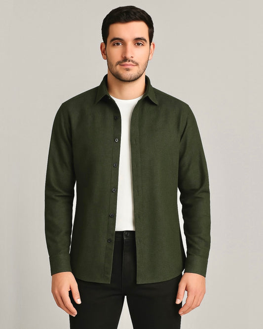 2H #121025 Cotton Fleece Casual Shirt