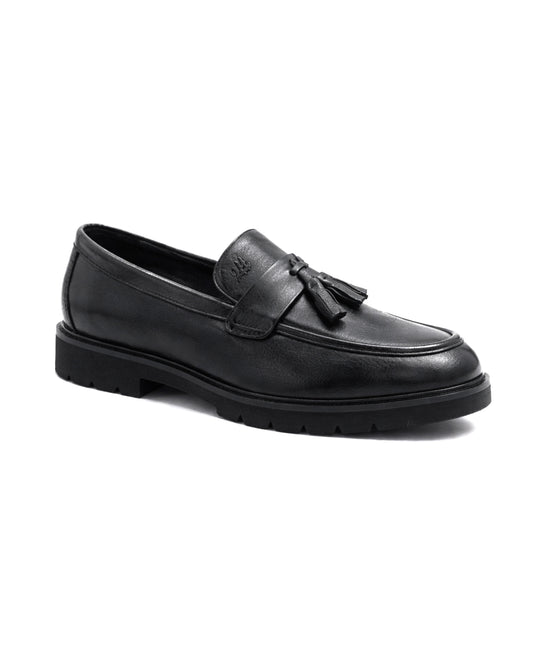 2H #003 Genuine Leather Black Classic Shoes