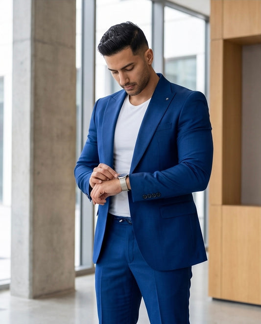 2H #547-6 Blue Casual Suit