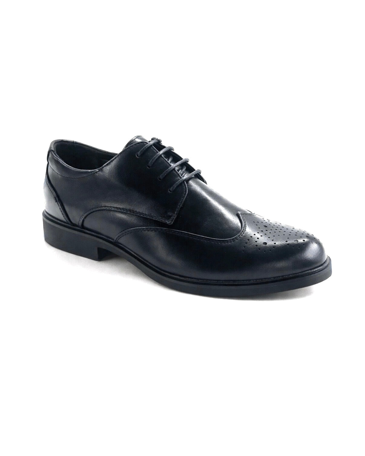 2H #JSL110-2 Black Formal Shoes
