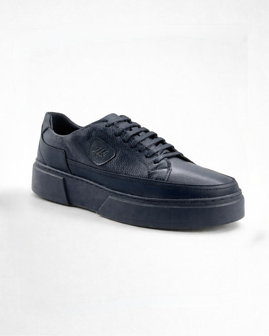 2H #E26249-84-912 Genuine Leather Black Casual Shoes
