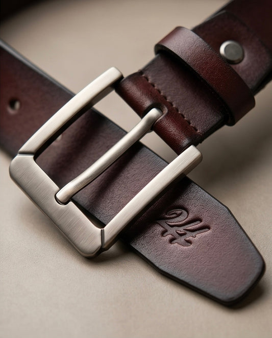 2H #9216 Brown Leather Casual Belt