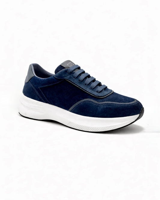 2H #s8031-479 Genuine Leather Navy Casual Shoes