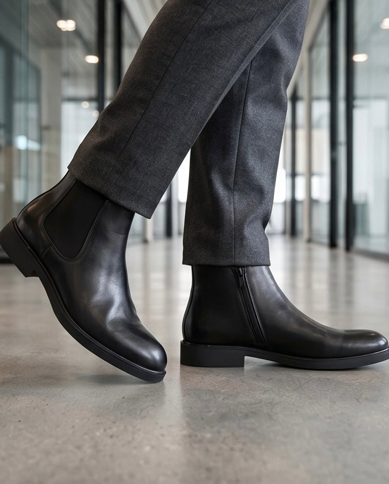SALE! 2H #A1711 Black Chelsea Boot