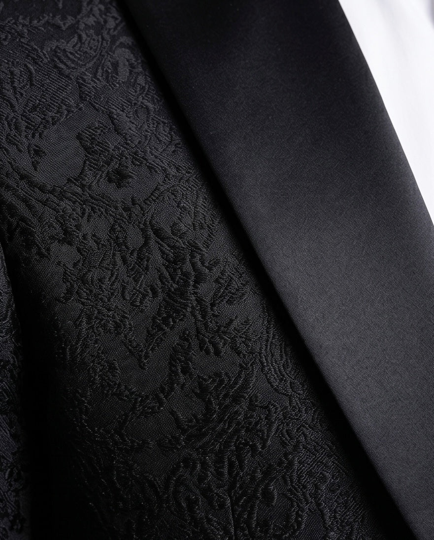 2H #250425 Black Wedding Suit