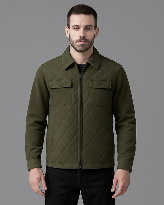 2H #88210 Olive Green Casual Jacket