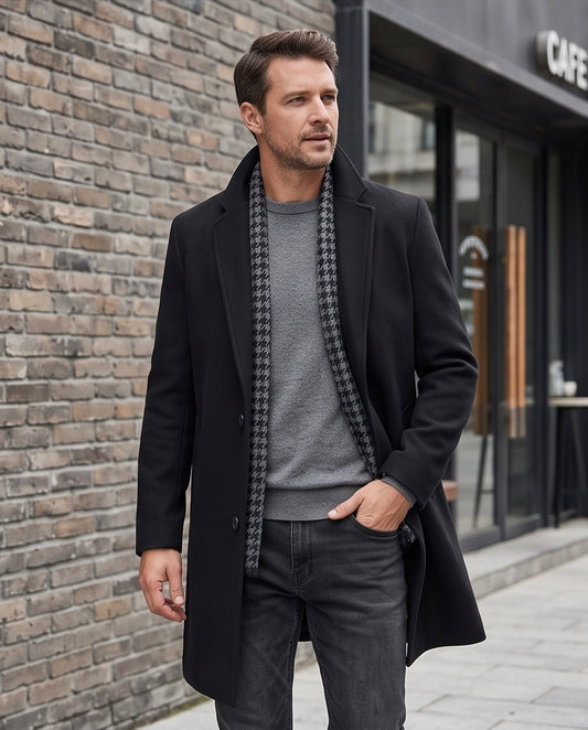 2H Black Coat Jacket